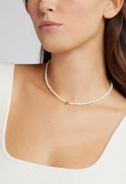 Freshwater Pearl Choker Heart Necklace