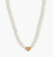 Freshwater Pearl Choker Heart Necklace